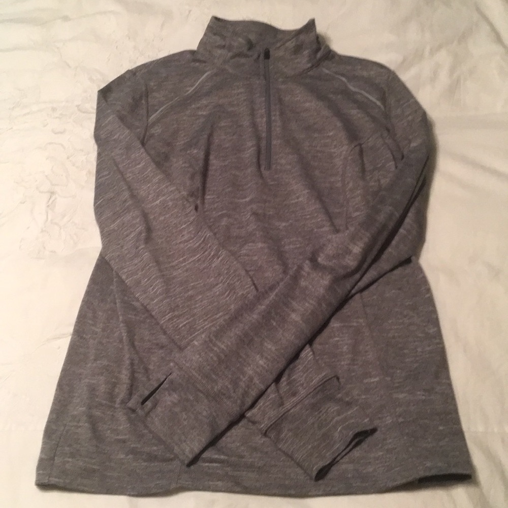 Gray athletic jacket long sleeve